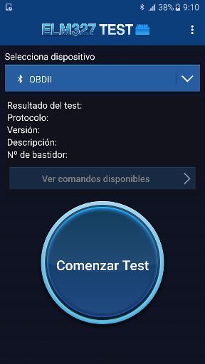 ELM327 Test ekran görüntüsü