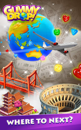 Gummy Drop! Match 3 & Travel ekran görüntüsü