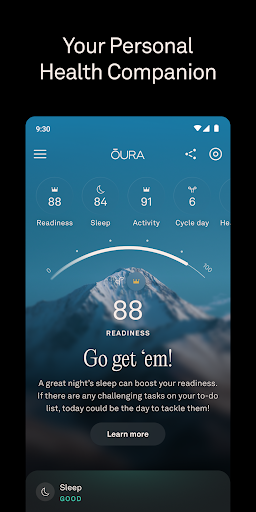 Oura ekran görüntüsü