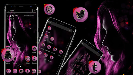 Dark Girl Launcher Theme ekran görüntüsü