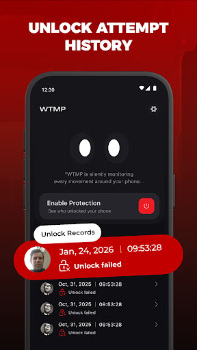 WTMP (Who Touched My Phone?) ekran görüntüsü