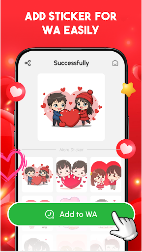 WA Romantic Sticker Love Emoji ekran görüntüsü