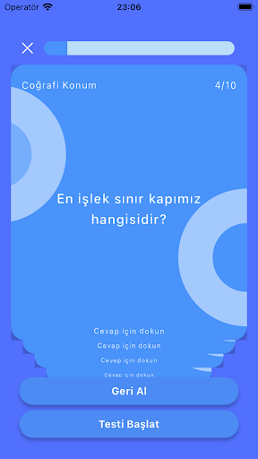 Sınav Bilgi Kartları ekran görüntüsü