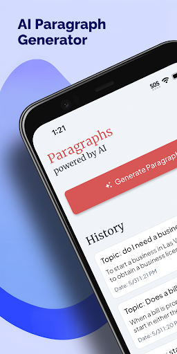 AI Paragraph Generator ekran görüntüsü
