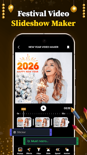New Year Video Maker 2026 ekran görüntüsü
