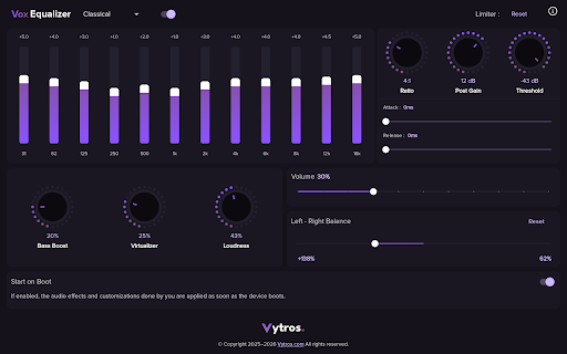 Vox Equalizer - Bass Booster ekran görüntüsü