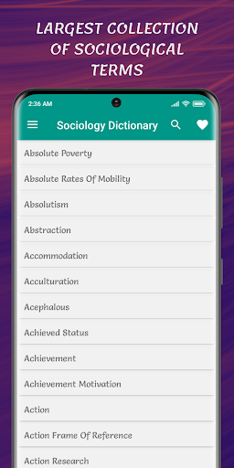 Sociology Dictionary ekran görüntüsü