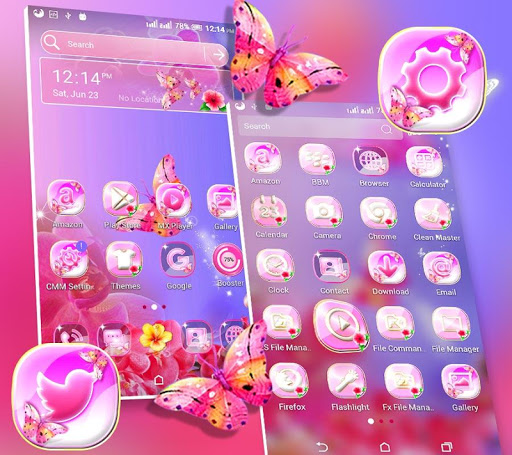 Flower Butterfly LauncherTheme ekran görüntüsü