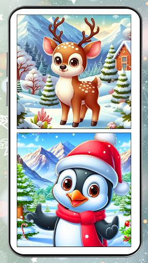 Christmas Gliter Coloring Book ekran görüntüsü