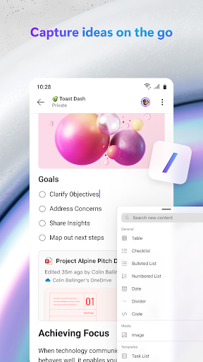 Microsoft Loop ekran görüntüsü