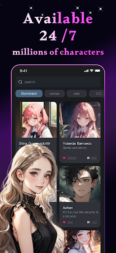 J.AI - AI Roleplay Chat ekran görüntüsü