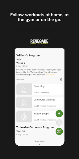 Renegade Gyms ekran görüntüsü