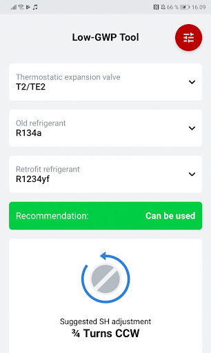 Low-GWP Tool ekran görüntüsü