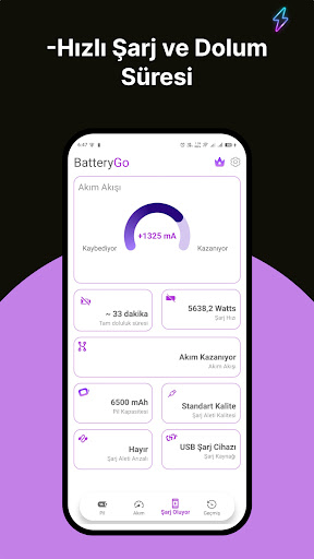 BatteryGo: pil sağlığı bilgisi ekran görüntüsü