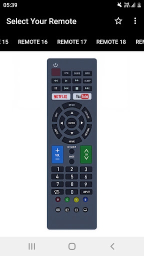 Sharp TV Remote Controller ekran görüntüsü