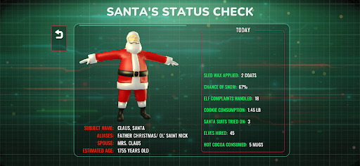 Santa Tracker -  (simulated) ekran görüntüsü