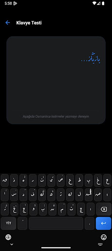 Osmanlıca Klavye ekran görüntüsü