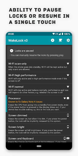 Wakelock v3 ekran görüntüsü