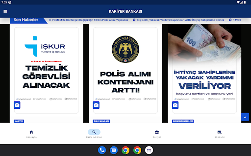 Kariyer Bankası ekran görüntüsü