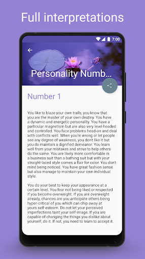 Numerology ekran görüntüsü