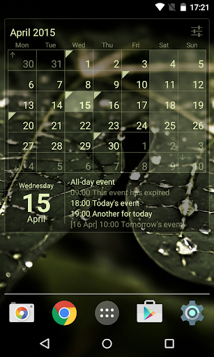 Calendar Widget Month + Agenda ekran görüntüsü
