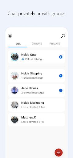 Nokia Team Comms - Cloud ekran görüntüsü