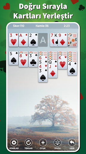 Solitaire İnternetsiz Türkçe ekran görüntüsü