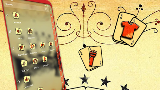 Vintage Cards Launcher Theme ekran görüntüsü