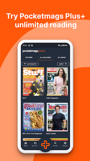 Pocketmags Magazine Newsstand ekran görüntüsü