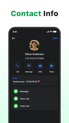 Contacts: Phone Calls & Home ekran görüntüsü