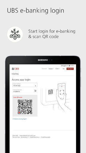 UBS Access: Secure login ekran görüntüsü