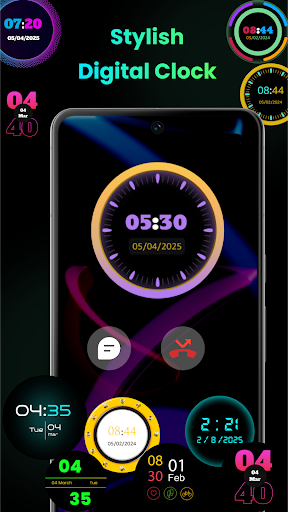 Analog Digital Clock Wallpaper ekran görüntüsü