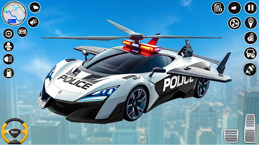 polis helikopteri araba oyunu ekran görüntüsü