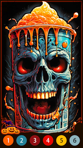 Dark Skeleton Color by number ekran görüntüsü