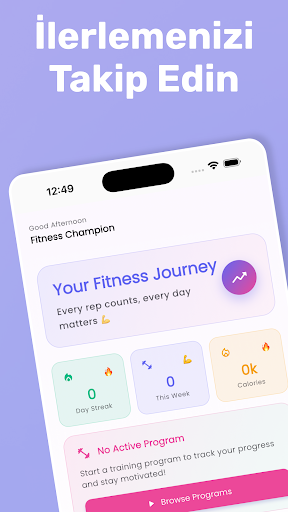 GymFlow Antrenman Rehberi ekran görüntüsü