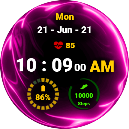 Fluid Pink Watch Face ekran görüntüsü