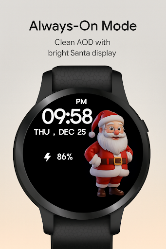 Animated Santa WatchFace -Wear ekran görüntüsü