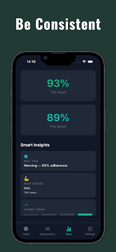 Supplement Tracker - Daily Log ekran görüntüsü