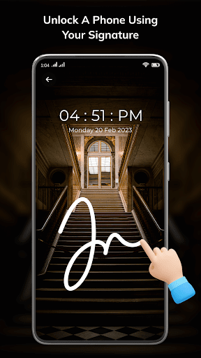 Signature Lock Unlock Screen ekran görüntüsü