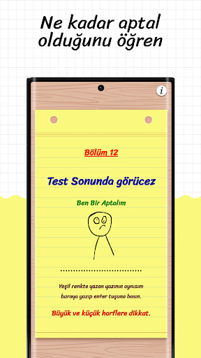 Aptallık Testi ekran görüntüsü