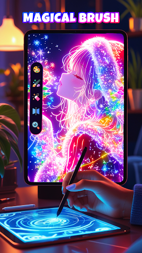 Neon Brush - Glow Draw & Paint ekran görüntüsü