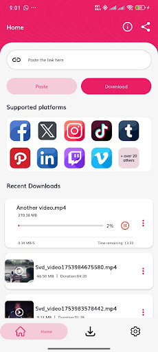 Social Video Saver ekran görüntüsü
