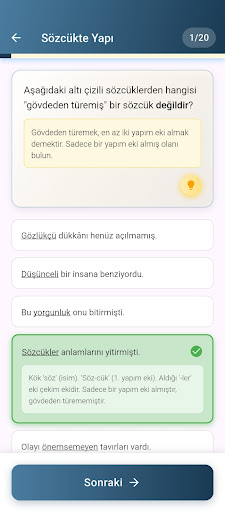 Türkçe Soru Bankası ekran görüntüsü
