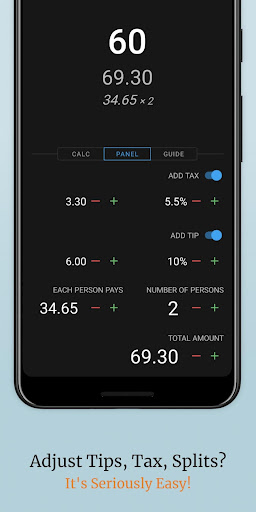 Tax, Tip, Travel & Splits Calc ekran görüntüsü