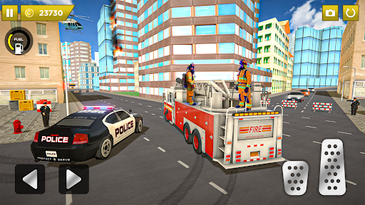 Flying Fire Truck Driving Sim ekran görüntüsü