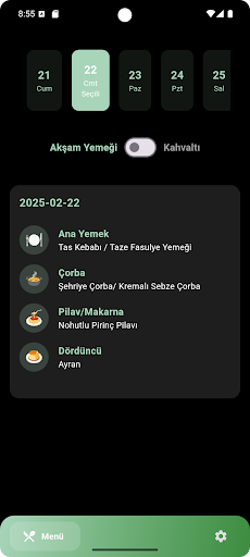 KYK Yurt Menü: Yemek Listeleri ekran görüntüsü