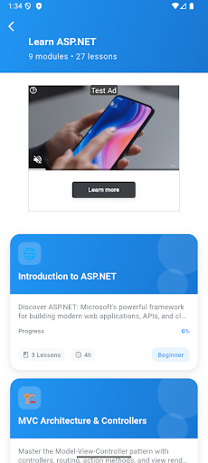Learn ASP.NET ekran görüntüsü
