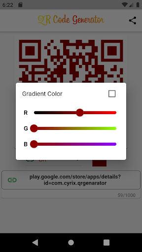 QR Code Generator ekran görüntüsü