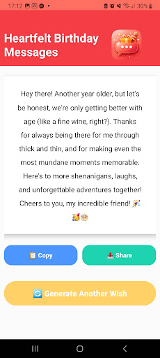 Birthday Heartfelt Wishes ekran görüntüsü