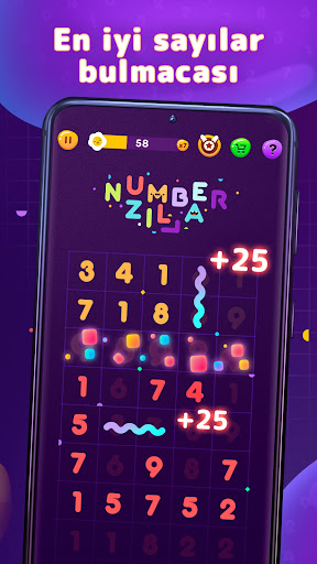 Numberzilla - Bulmaca oyunları ekran görüntüsü